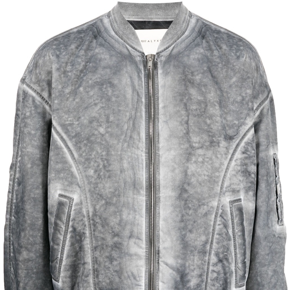 size L - 1017 ALYX 9SM Gray Overdyed Bomber Jacket Grey